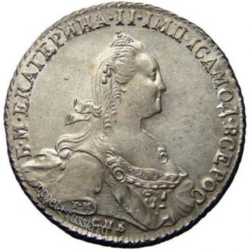 Серебрянный рубль Екатерины II 1776 г. (копия)